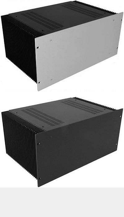 Kühlkörper Gehäuse mit 4mm- Front, Höhe 165mm