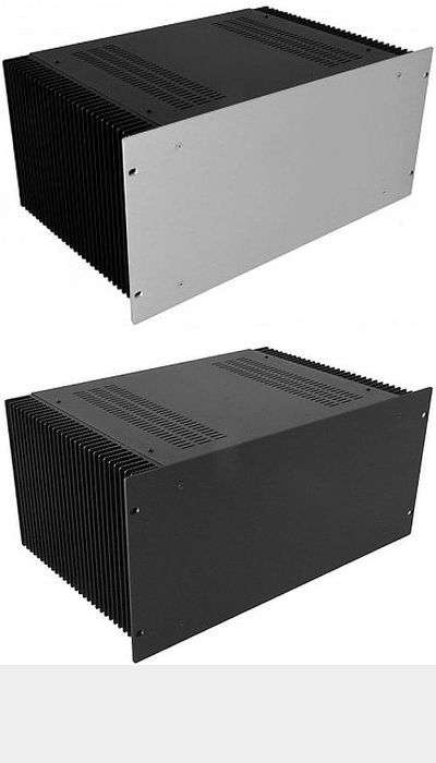 Kühlkörper Gehäuse mit 4mm- Front, Höhe 220mm